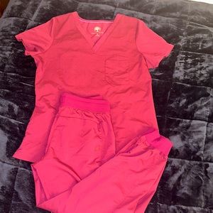 NWOT Healing Hands Wine Scrub Set